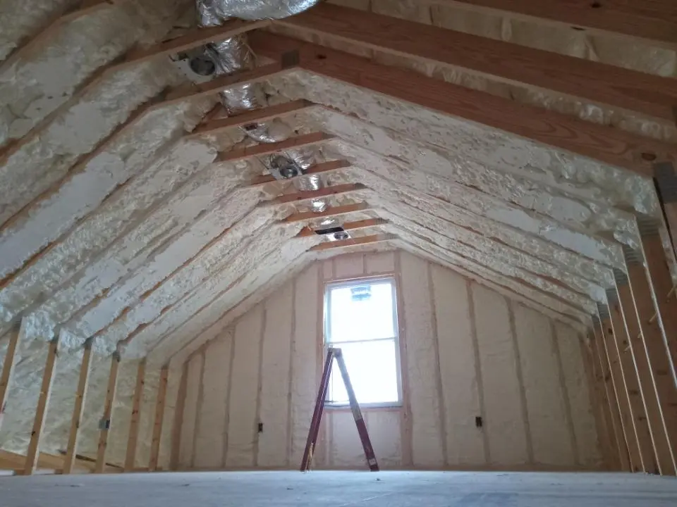 Spray foam roofing application for Crawl Space Insulation project in Williams